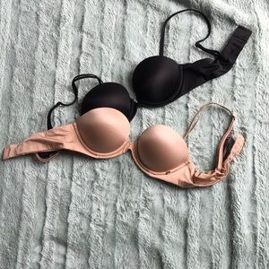 Victoria Secret Push-up Bra’s Black &Tan 32A